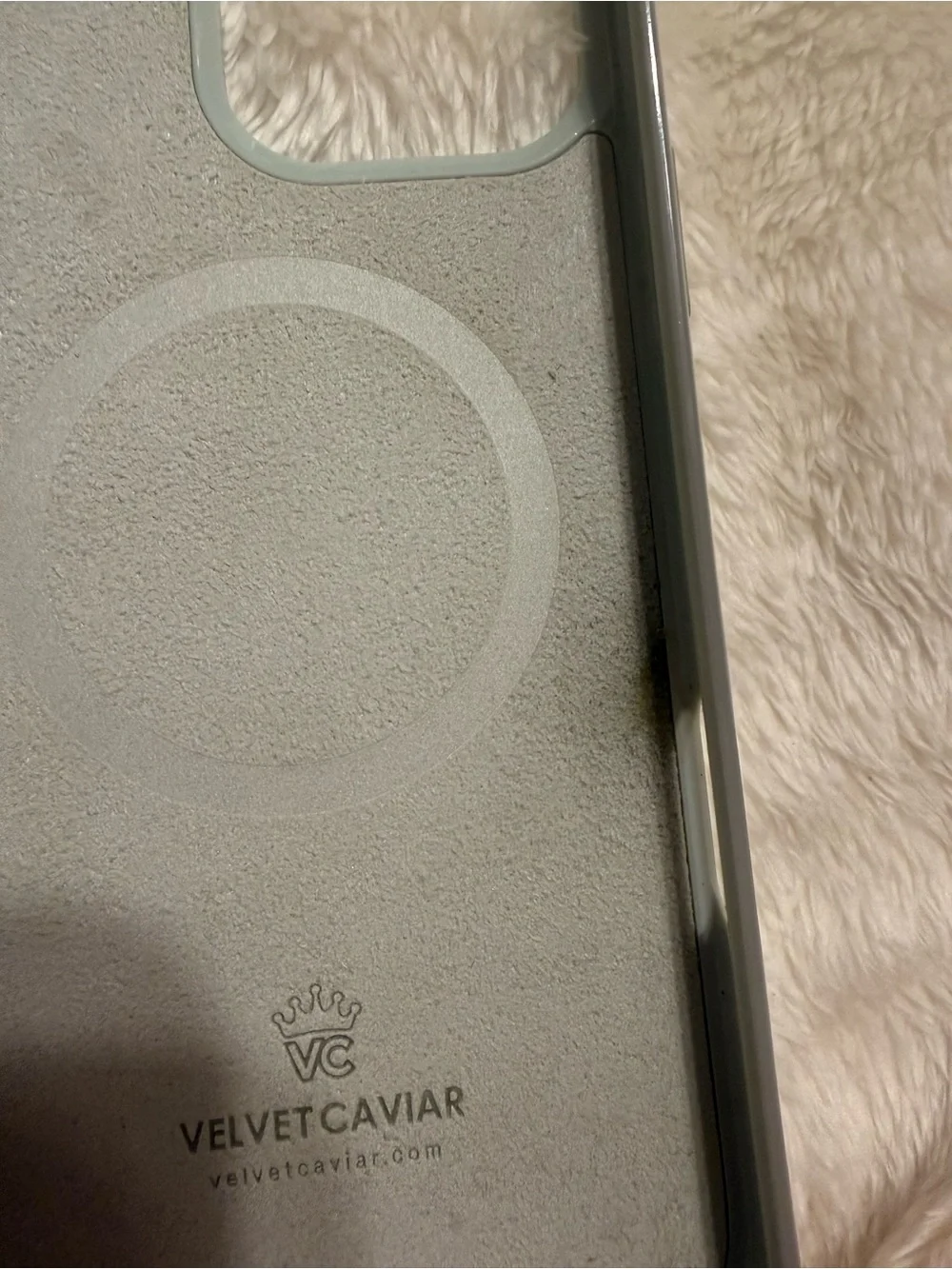 Velvet Caviar Light Gray Suede-Texture Phone Case